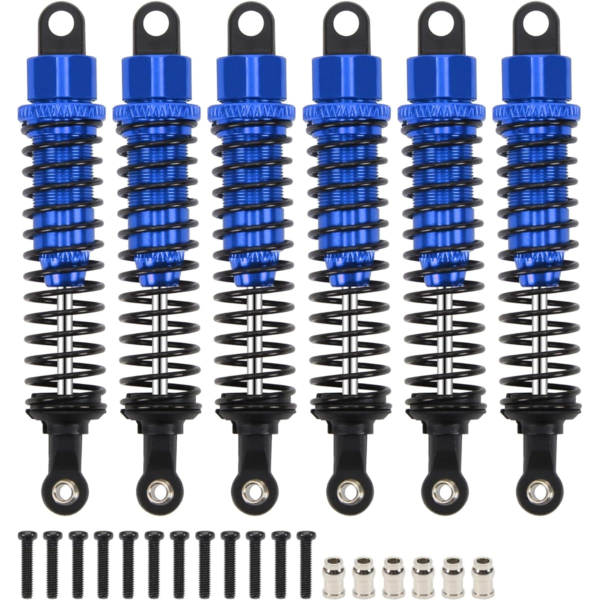 RCAWD 6x Alloy Front Rear Shocks Oil Filled Type 80mm 1/10 LAEGENDARY Upgrade Parts (Dark Blue)