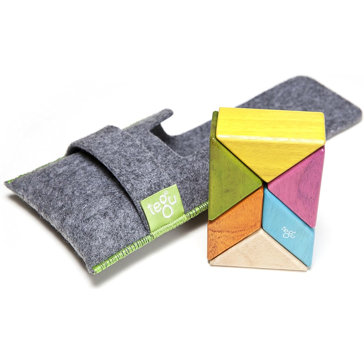 Tegu Building Blocks Magnetic Blocks (with Pouch) 6 Pieces/Blossom TYTU00103