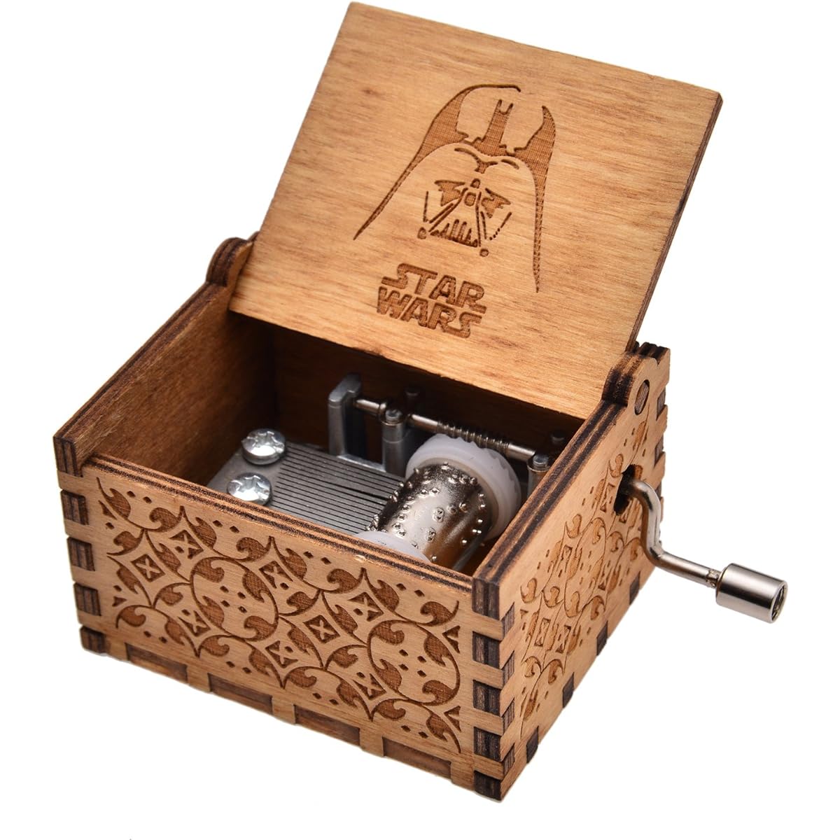 (Wood) - REINDEAR Star Wars Theme Wooden Music Box (Wood)