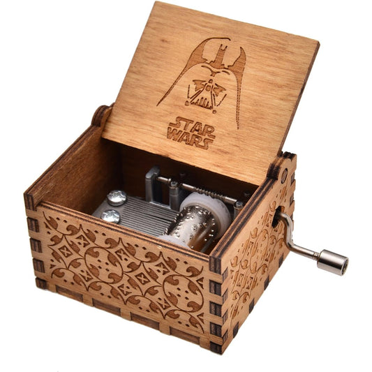 (Wood) - REINDEAR Star Wars Theme Wooden Music Box (Wood)