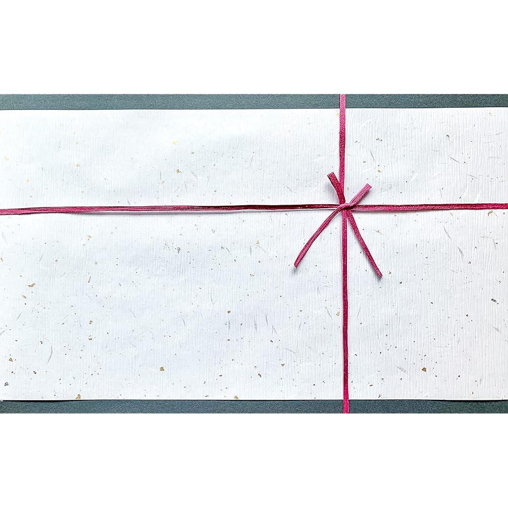 [Nousaku Red Cotton Ribbon Wrapping with Japanese Paper] KAGO - Oval - L 34 x 21cm Tin Basket Oval L