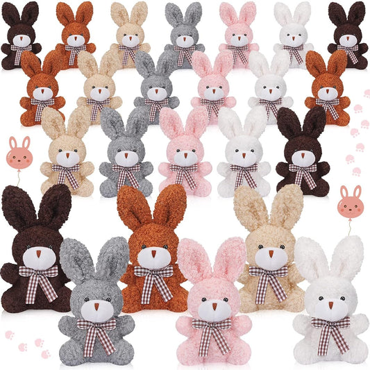 24 Pack Rabbit Toys Bulk Stuffed Animals Stuffed Animals Dolls 3.15 Inch for Teen Girls Adults Party Favors Wedding Gift Box Birthday Supplies Decorations DIY Accessories