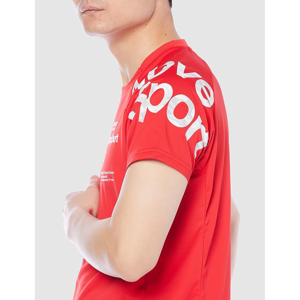 [DESCENTE] Short Sleeve Shirt T-Shirt Dry Transfer Sweat Absorbent Quick Drying Stretch Training MOVESPORT Men's DMMTJA52