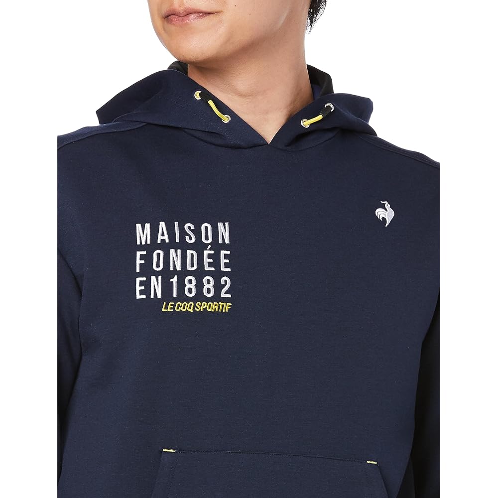 [Le Coq Sportif Golf] Cut and Sew Hoodie Parka Cardboard Knit Stretch Sweat Absorbent Golf QGMWJL54 Men's