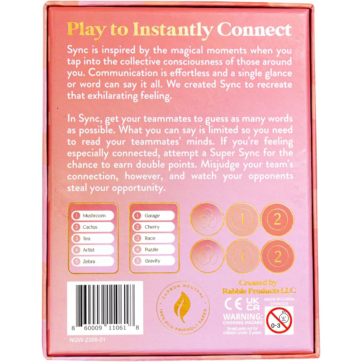 Sync - A Party Game About Merging Minds | Family Party Games, Card Games, Kids, Teens, Adults, Large Groups, Game Night, Travel