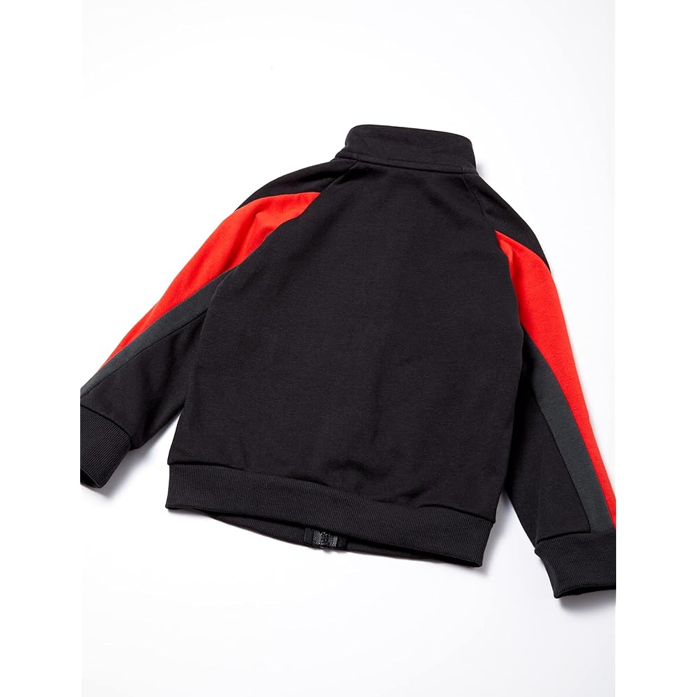 Adidas Jersey Top and Bottom Set Kids Color Block Big Badge of Sports Cotton Tracksuit JKV28