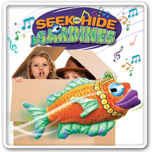 Search and Hide the Sardines - Hide as a Group with Singing Fish! | Ages 5+, 4-16 | Hide and Seek Toys for Kids | Party Games for Kids | Interactive Games | Family Group Gifts | Goofy and Silly!