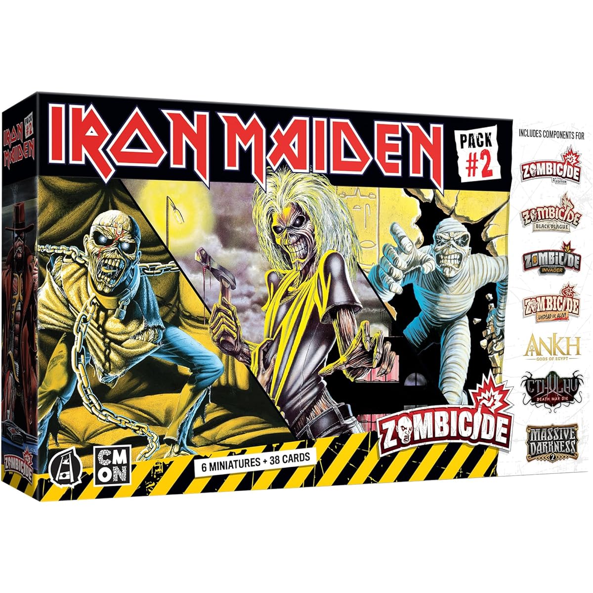 CMON Zombicide Iron Maiden Character Pack #2 Iron Maiden Miniature Set Zombicide 2nd Edition For ages 14 and up For 1-6 players 60 minutes play time