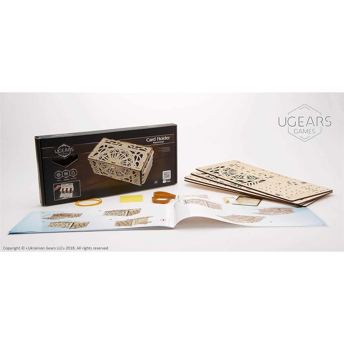 Ugears Wooden Card Holder for Board Games DIY Best Playing Card Holder Assembled