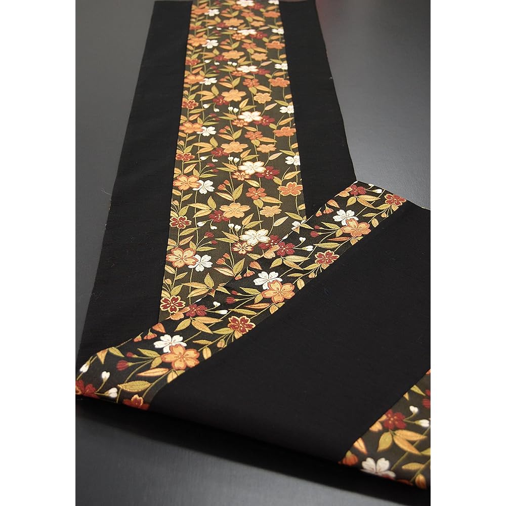 Boxed and wrapped obi style Japanese style kimono table runner 2m reversible gift box (cherry blossoms)