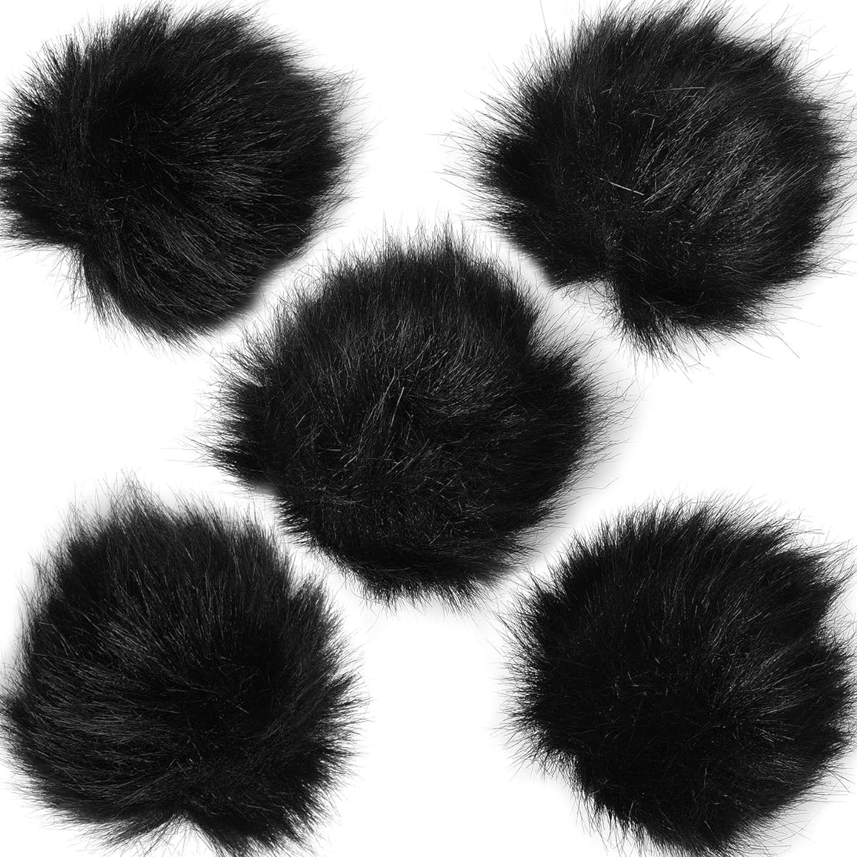 Micro Lapel Dead Cat Windscreen ChromLives Lapel Microphone Windscreen Muff Fur Windshield Dead Cat Outdoor with Lavalier Microphone Pack of 5