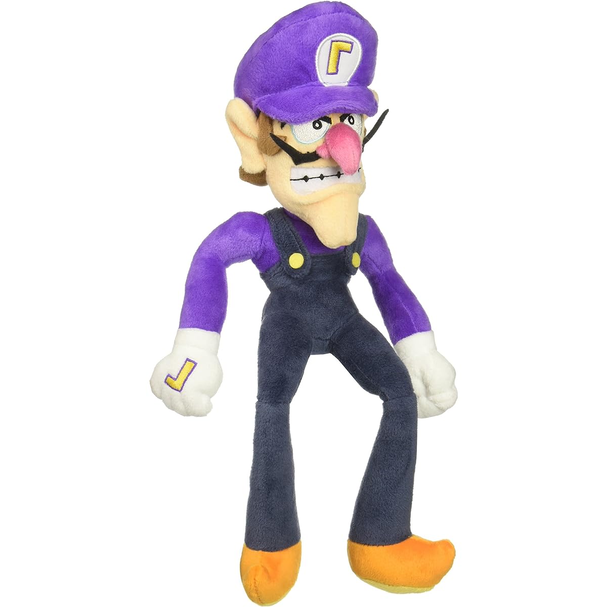 Little Buddy Super Mario All-Star Collection 1422 Waluigi Plush Toy 12.5 Inch Multicolor