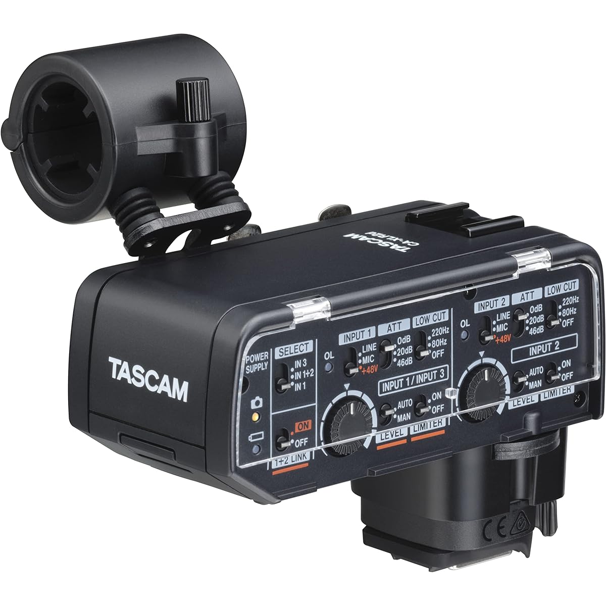 TASCAM CA-XLR2d-C XLR microphone adapter for mirrorless cameras (Canon kit) 2 channel mixer/preamplifier Video audio recording Interview interview Distribution video production