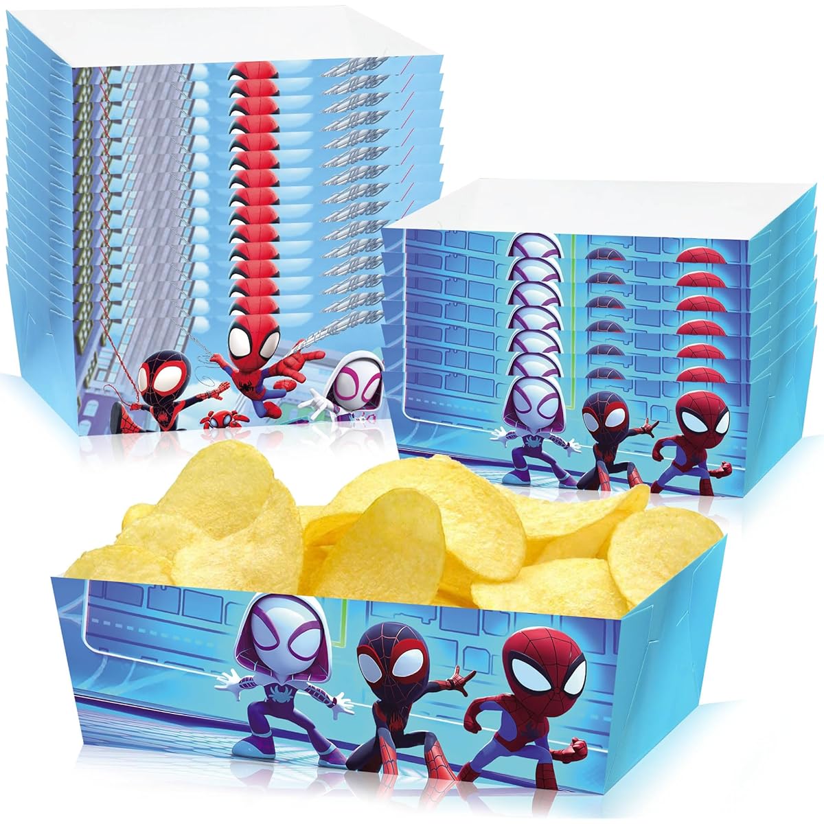 Variegatex Spidey and His Amazing Friends Birthday Decorations, Party Supplies Paper Trays, Spidey and His Amazing Friends Birthday Party Supplies, Spidey Themed Party Favors