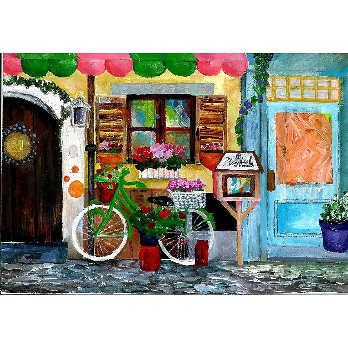 Jigsaw Puzzle for Adults by Playful Pastimes 1000 Piece Market Day Cardboard Puzzle Dimensions 27" x 20"