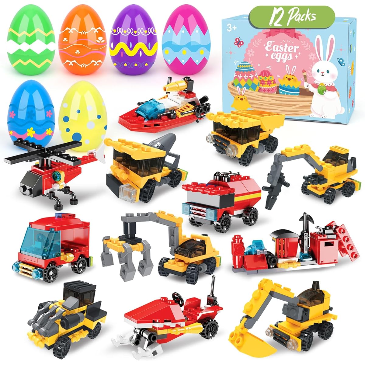 Iabedi Easter Gifts for Kids - Fire Toys Easter Eggs