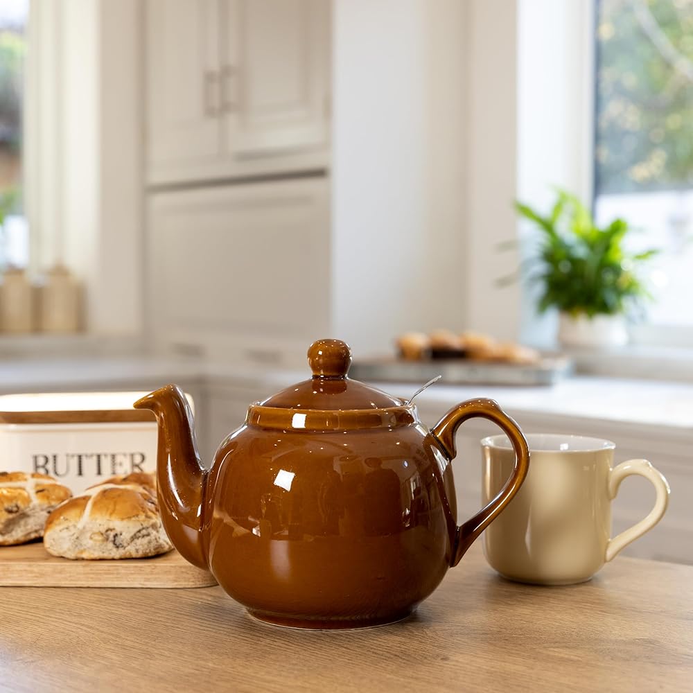 London Pottery Farmhouse Teapot Rockingham Brown 4cup
