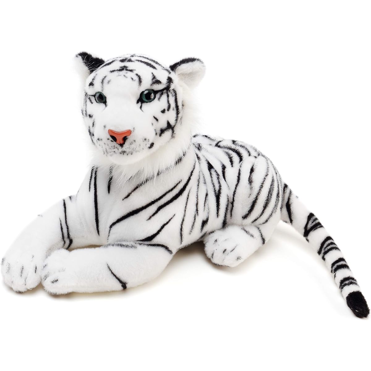 VIAHART Safed White Tiger | 17" Long (Tail Not Included!) Stuffed Plush Toy | Tiger Tail Toys