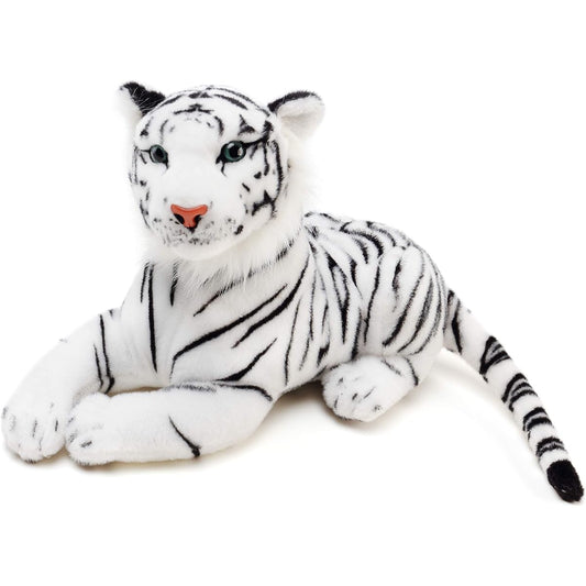 VIAHART Safed White Tiger | 17" Long (Tail Not Included!) Stuffed Plush Toy | Tiger Tail Toys