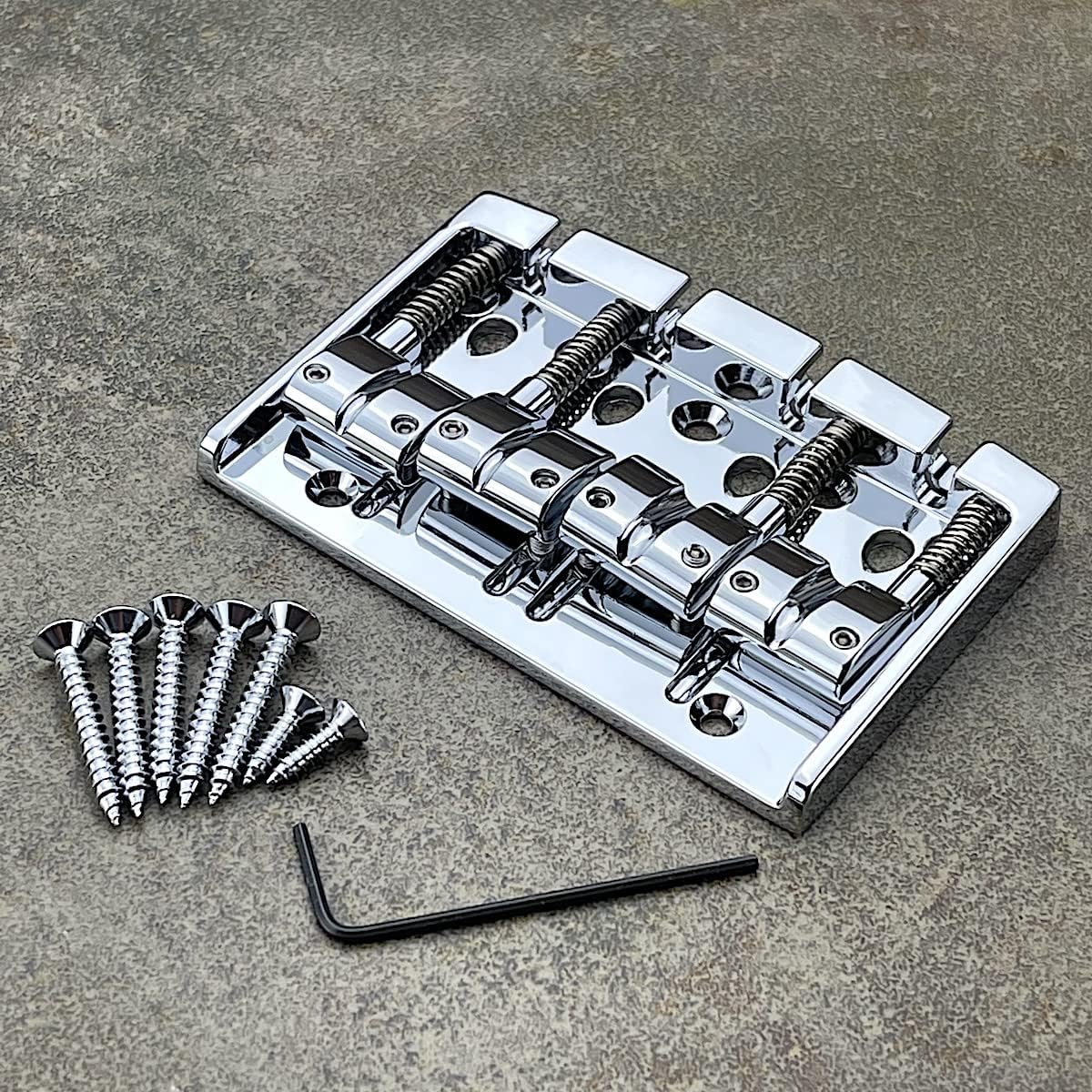 Gotoh Multitone Series Bass Bridge - 4 Strings - Chrome - 404BO-4CS