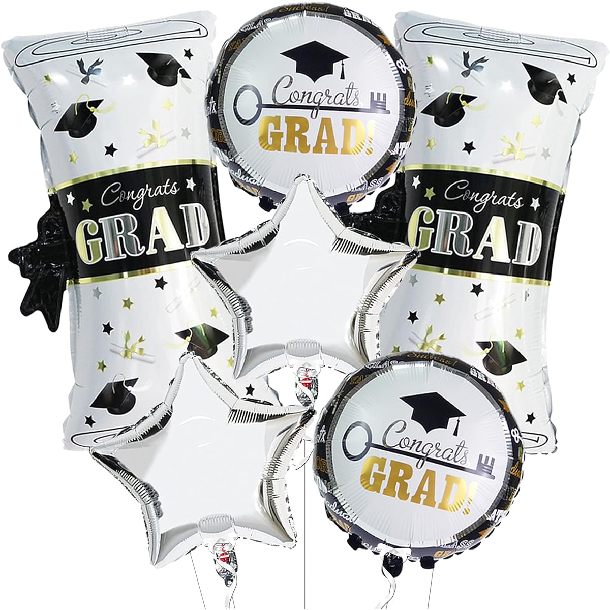Graduation Mylar Graduation Balloons 2021 Large 28" 18" Round Congratulations Balloons Graduation Mylar Balloons for Kindergarten Graduation Party Graduation Decorations for 2021 Graduation Party Graduation Decorations 2021