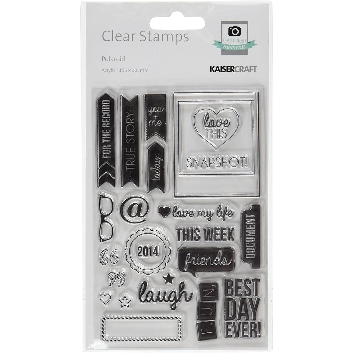 Captured Moments Clear Stamp 6.25" x 4" - Polaroid