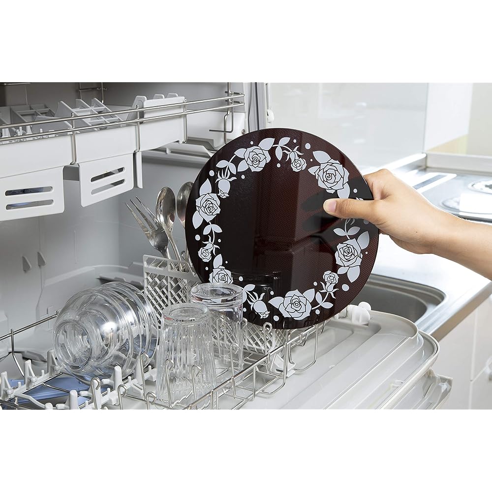 Alphamic Glass Stain Prevention Plate for IH Cooktops, IH Matte Brown, Approximately 22cm in Diameter, Non-stick, Scratch-proof, Easy-to-understand energizing lamp, 2 pieces