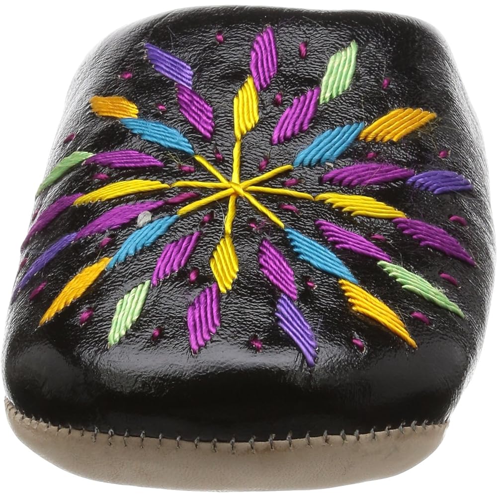 [Fatima Morocco] Babouche Colorful Embroidery Babouche Women's LFM008