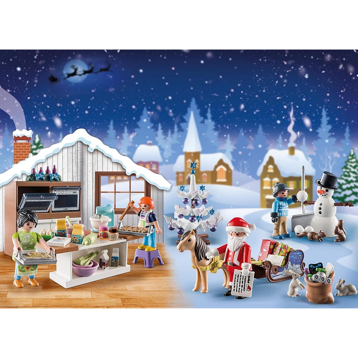 PCゲームPLAYMOBIL Christmas 71088 Advent calendar for children: Christmas baking with cookie cutters, including toy bakery, toy for children aged 4 and over