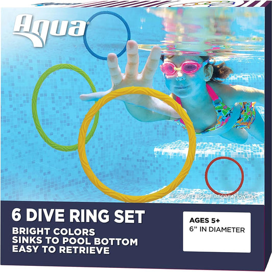 Aqua Games Dive Rings (Set of 6) by Aqua Leisure by Aqua Leisure
