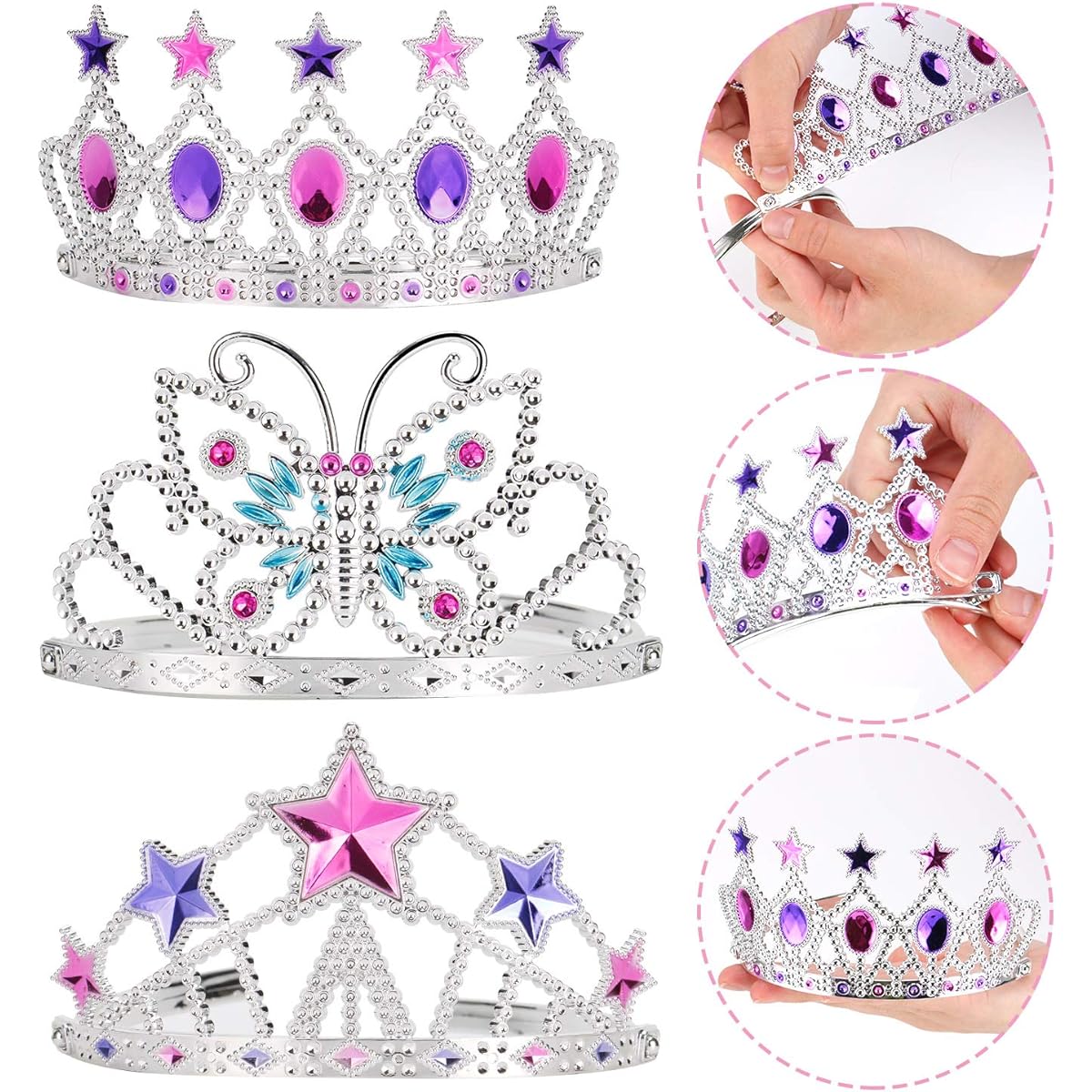 Princess Jewellery Dress Up Accessories Toy Playset for Girls (50 pcs)