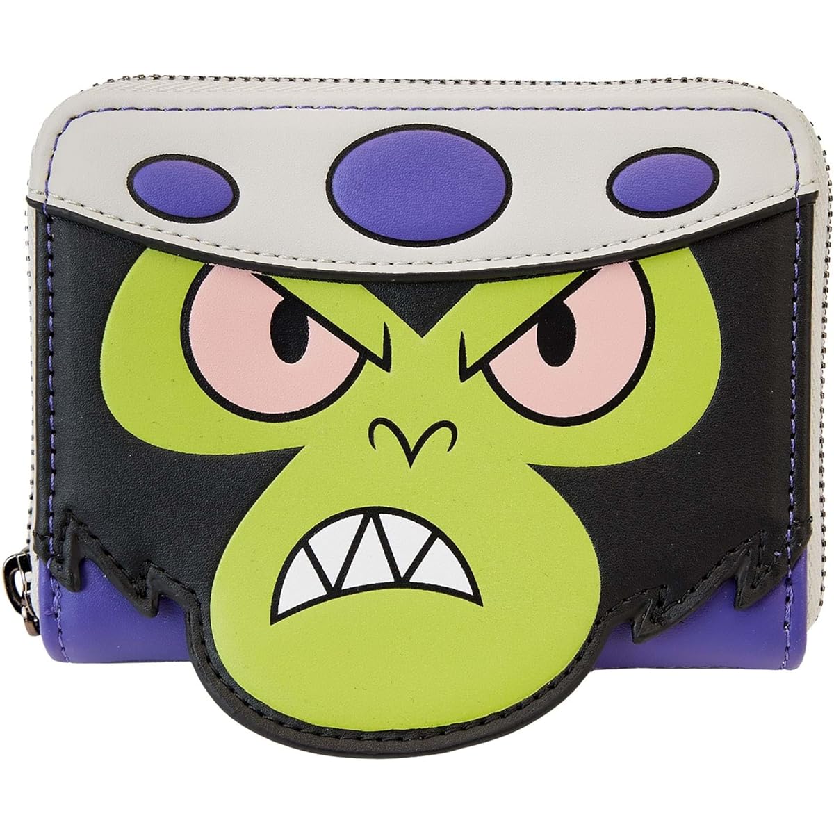 Powerpuff Girls Mojo Jojo Glow Cosplay Zip Around Wallet, Purple, One Size