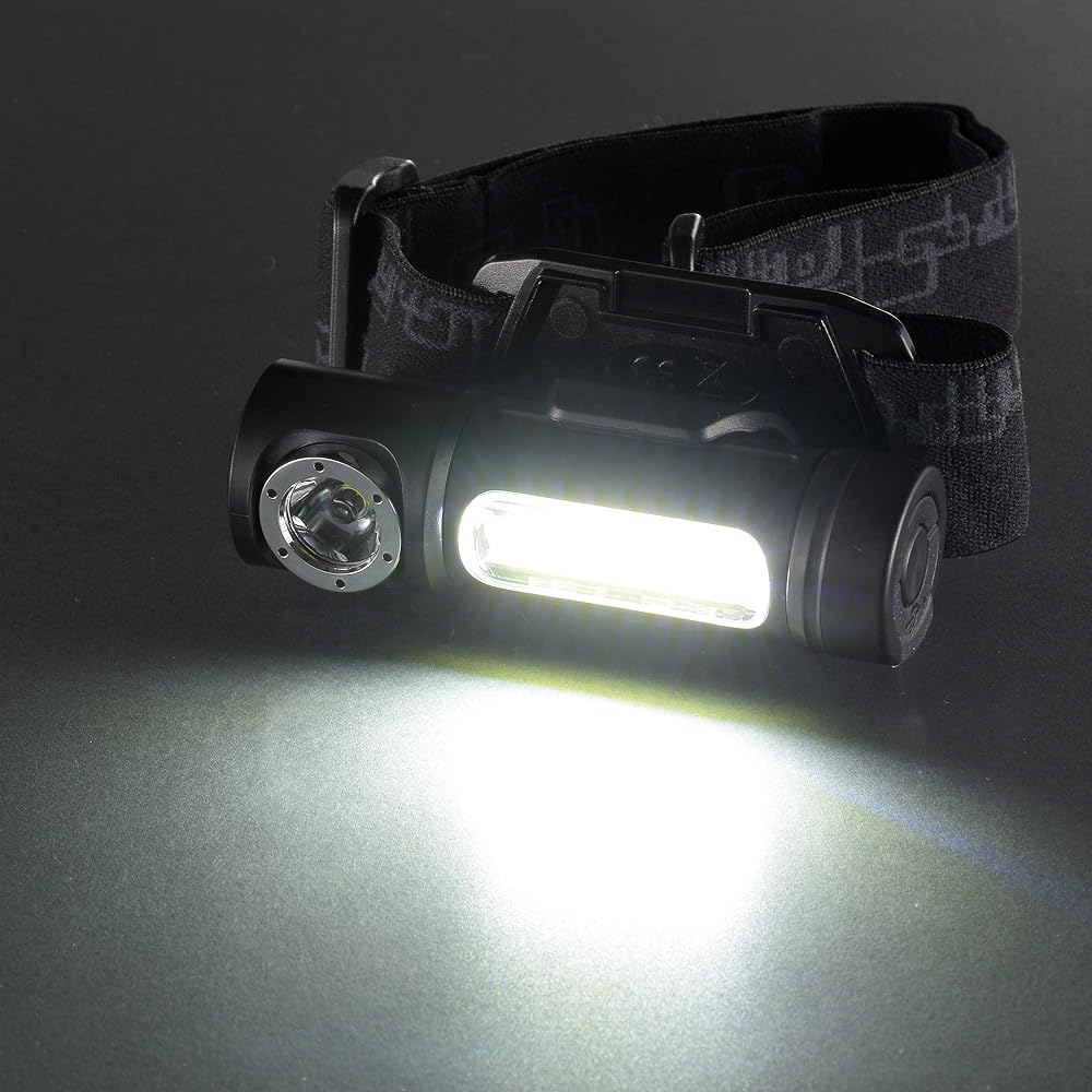 Ohm Electric LED multi-headlight (160lm/USB rechargeable/continuous use time 1.2h/black) LHA-MUSB160C-K Width 85x Height 26x Depth 30mm (excluding headband)