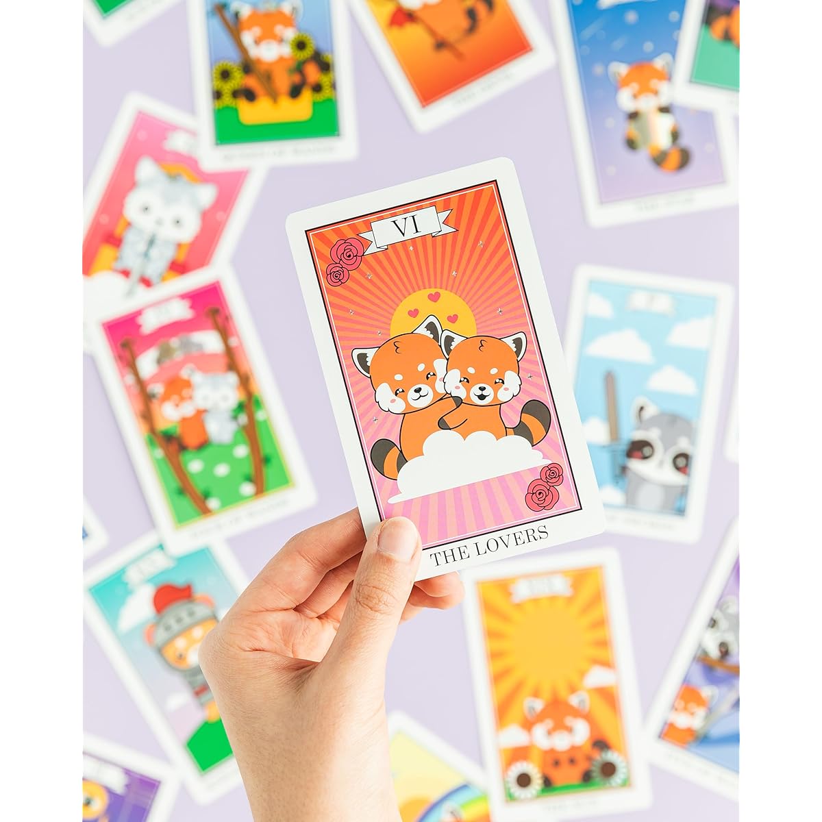Eight Eight Miracles Red Panda Tarot Cards
