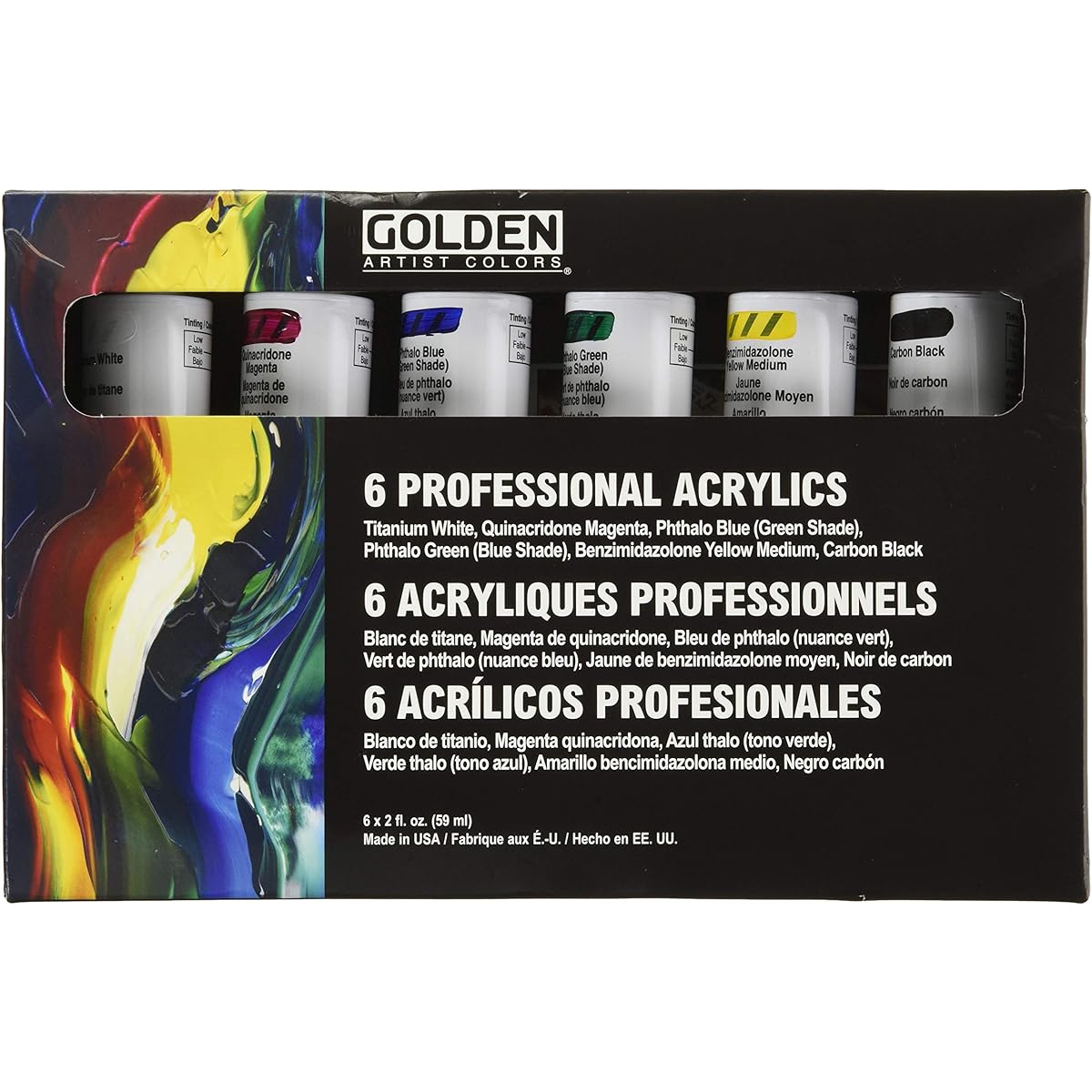 Golden 0000910-0 Heavy Body Acrylic Paint Set