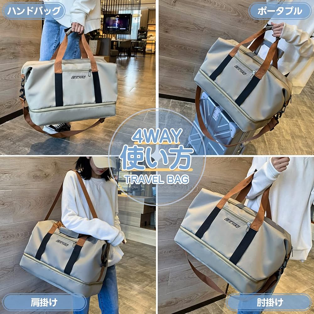 Ganve Golf Boston Bag Men's Shoe Storage Outdoor Sports Bag Popular Stylish 4way Women's Boston Bag School Trip Large Capacity 32L Waterproof Gym Bag Dry and Wet Separate Swimming Bag Boston Bag Carry-on Bag Lightweight Men's Commuting Travel Bag 1 Night