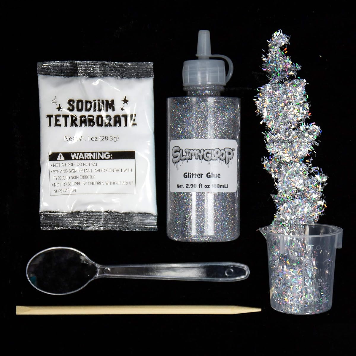 SLIMYGLOOP Make Your Own Holographic DIY Slime Kit by Horizon Group USA Mix & Create Super Stretch Squishy Guppy Putty Sparkly Slime Glitter Multicolor