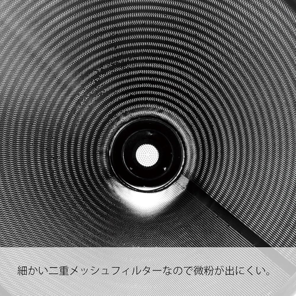 HARIO Double Mesh Metal Dripper for 1 to 4 Cups, Metal Black Stainless Steel, Hot Water/Dishwasher Safe DMD-02-MBK