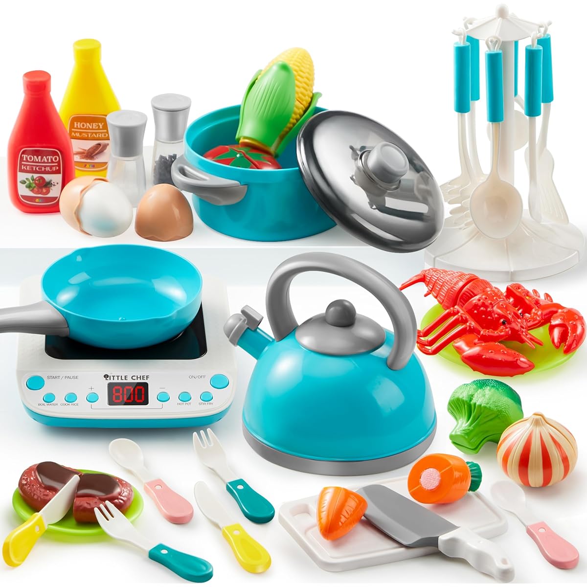 37-piece Kids Play Kitchen Set