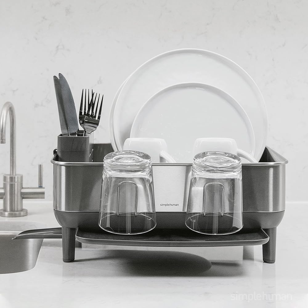simplehuman compact dish rack gray KT1184DC