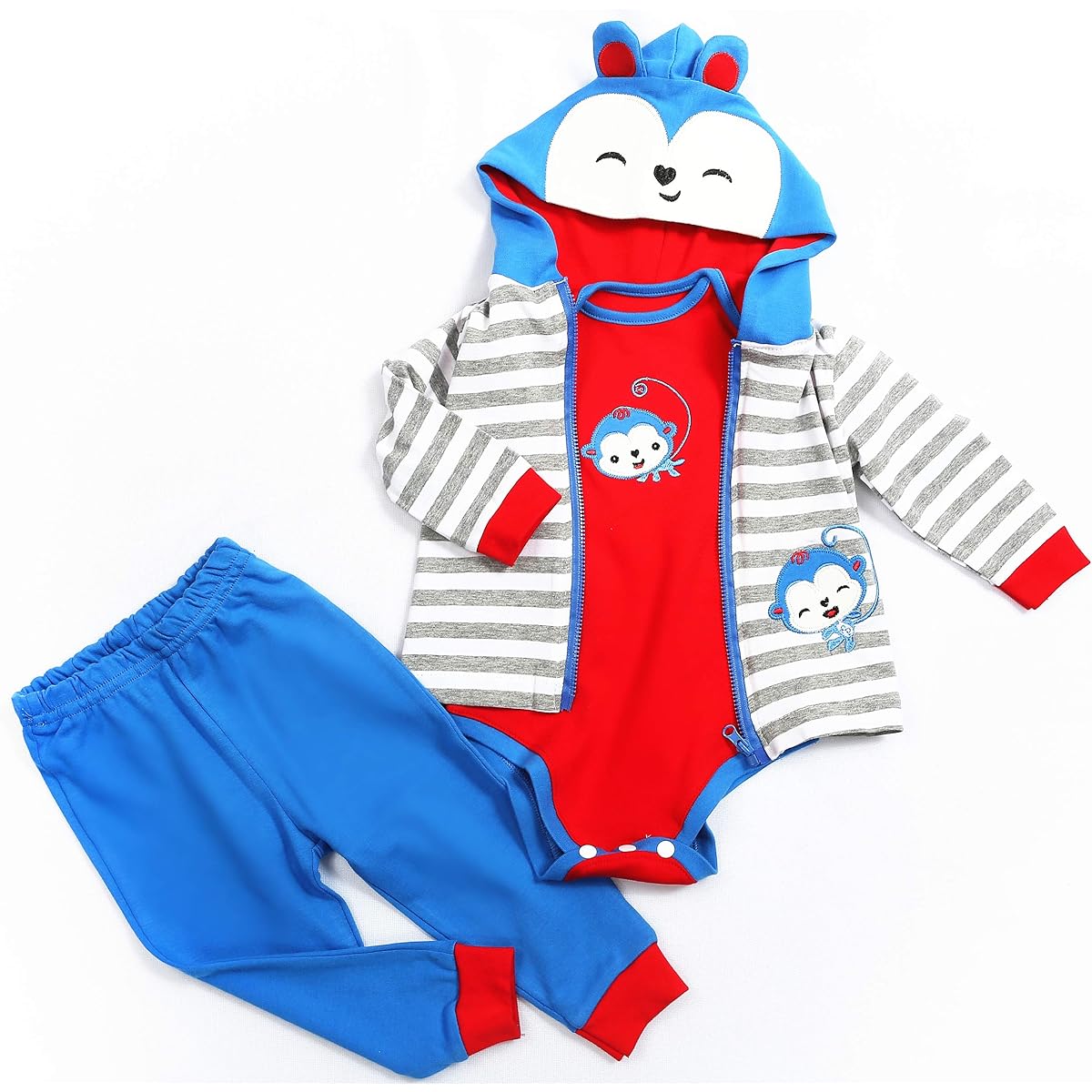 Reborn Baby Boy Doll Clothes 24inch 60cm Reborn Doll Boy Clothes Handmade Cotton 3 Piece Set
