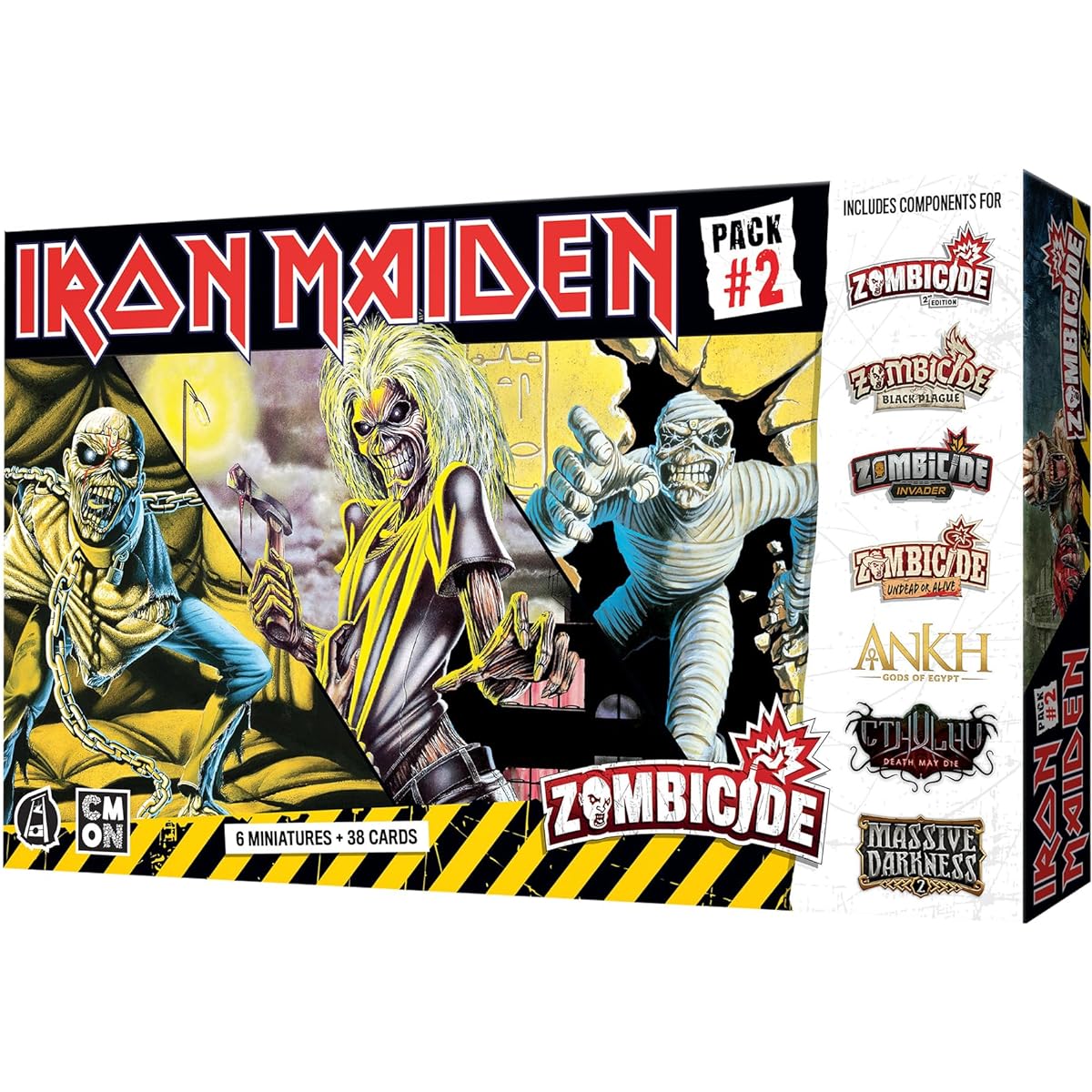CMON Zombicide Iron Maiden Character Pack #2 Iron Maiden Miniature Set Zombicide 2nd Edition For ages 14 and up For 1-6 players 60 minutes play time