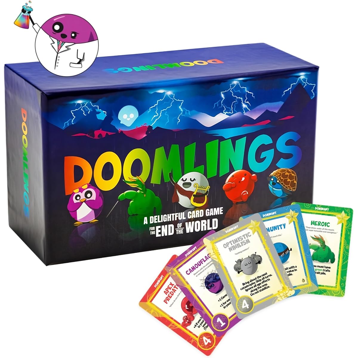 Doomlings Classic Card Game Lightning Edition for 2-6 Players Fun Family Game for Kids and Adults Ages 10+ Includes 1 Mystery Holo Foil