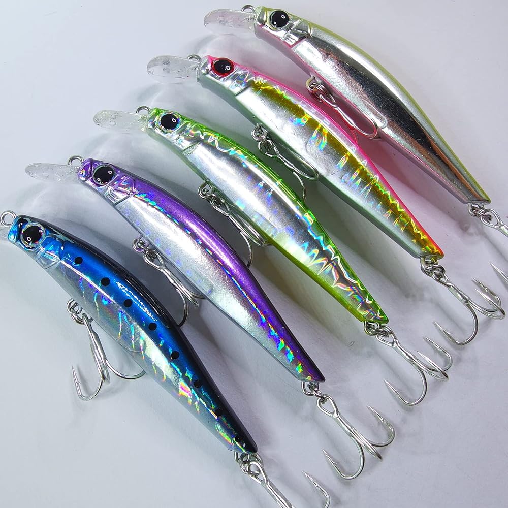 [momo lure] Momoru lure sea bass lure swimmer 70S 7g sinking minnow plated barracuda small blue fish