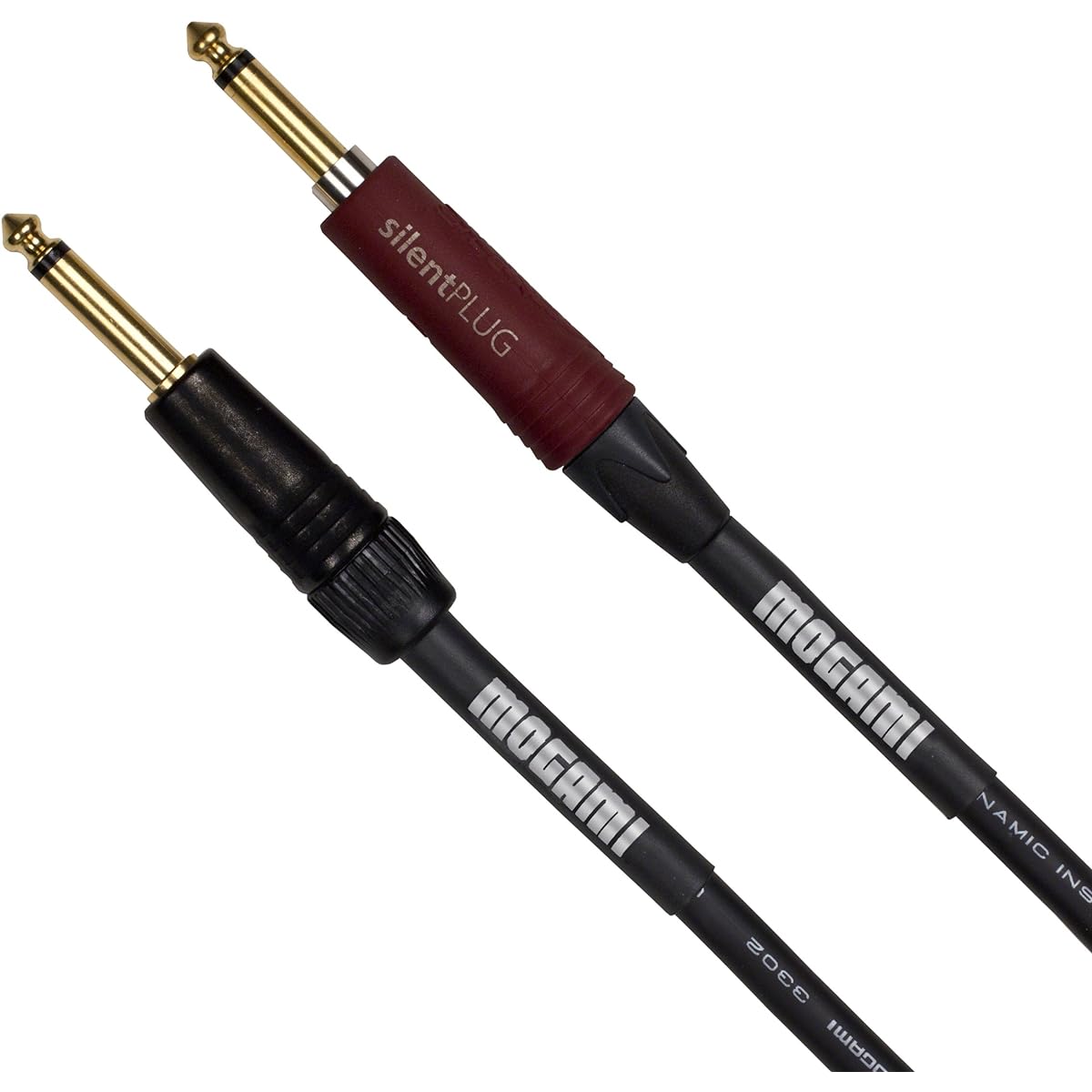 Mogami Platinum Guitar 12, Straight to Straight with Quiet Plug 12 feet by Mogami