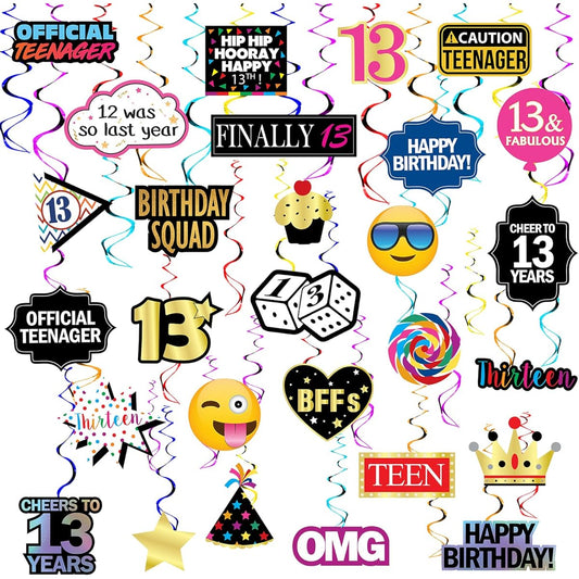 13th Bday Swirls