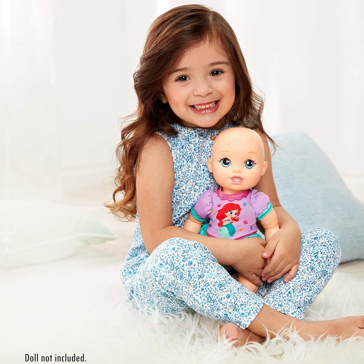 My Disney Nursery Baby Doll Clothes & Accessories Ariel Diaper Accessory Pack A set inspired by Disney's Little Mermaid! Includes doll T-shirt, doll diaper cover, clip and charm
