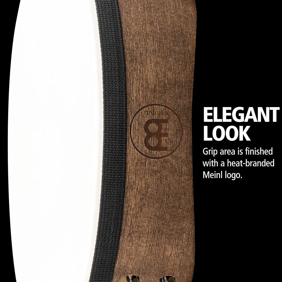 MEINL Percussion Traditional Goat-Skin Wood Tambourine Stainless Steel Jingles 2rows TAH2WB [Domestic regular product]
