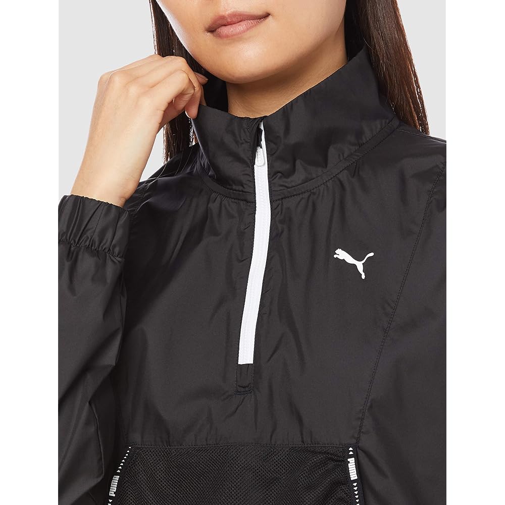 [PUMA] Women's Windbreaker Logo Woven Half Zip Pullover