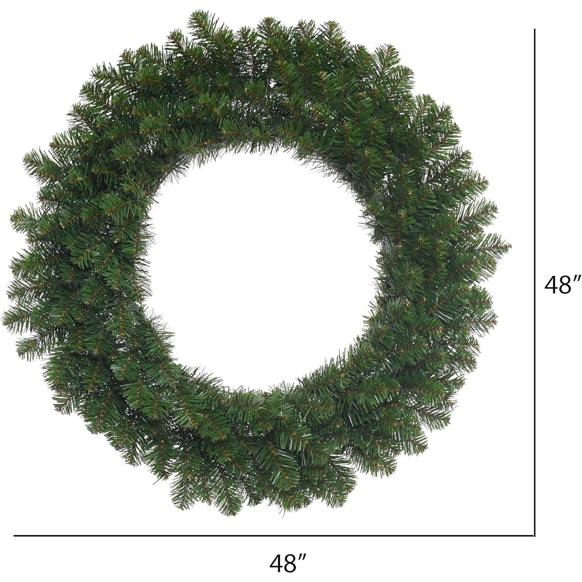 Vickerman 48" Grand Teton Double Sided Artificial Christmas Wreath - No Lights - Fake Christmas Wreath - Home Decor